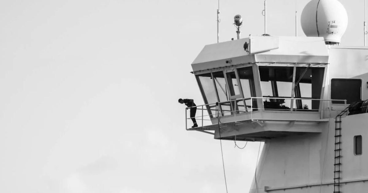 person on air traffic control tower